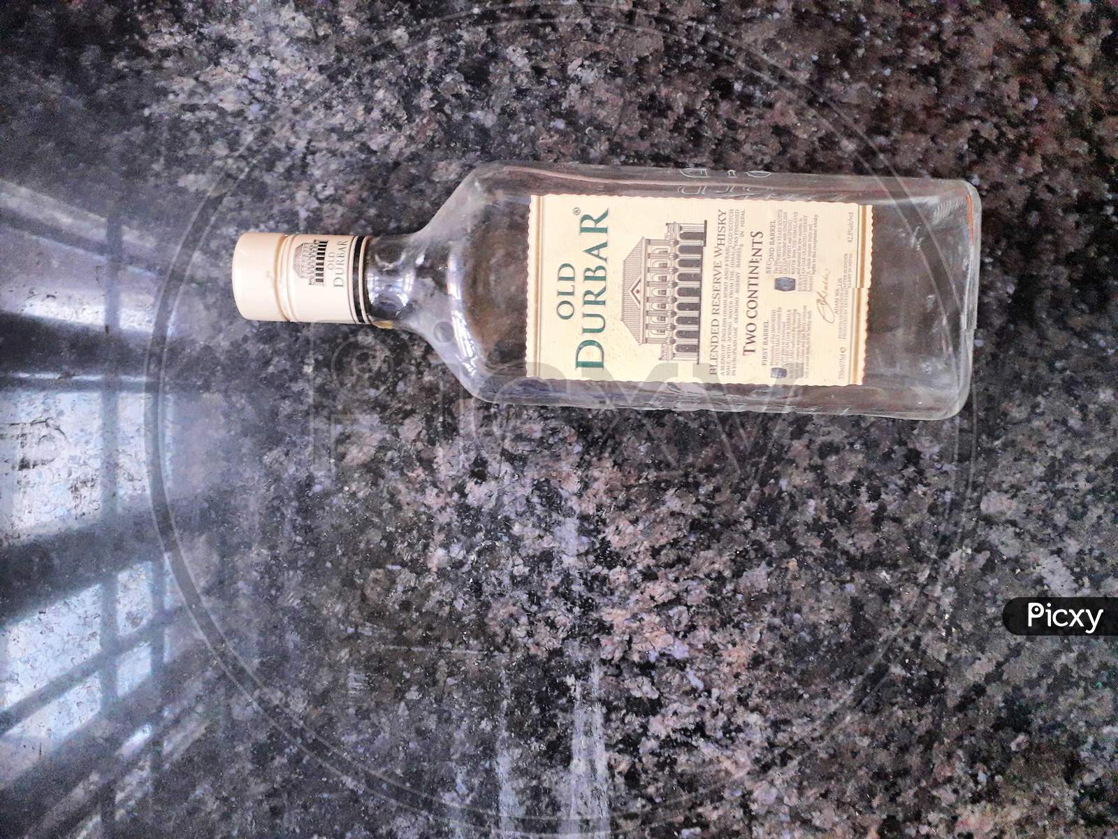 empty liquor bottle