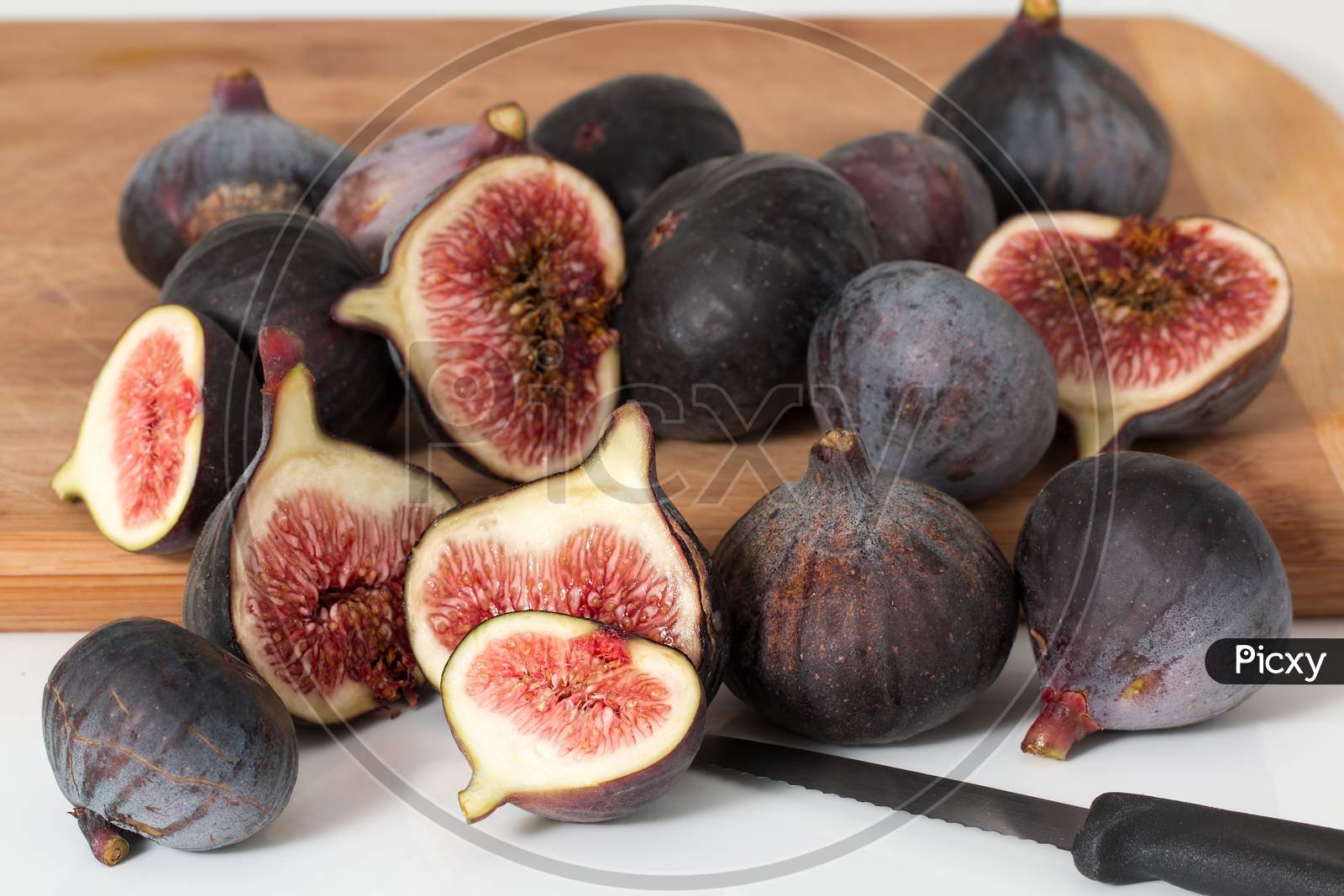 Fresh Cut pieces of Delicious Figs for healthy diet