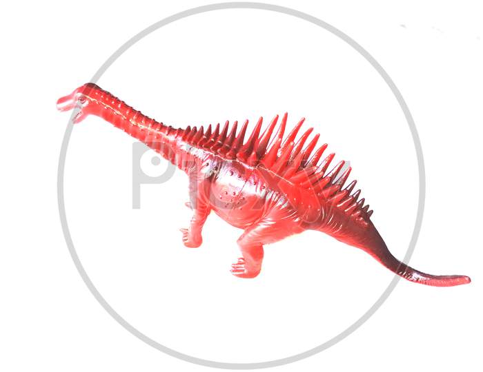 Tyrannosaurus dinosaurs toy isolated on white background with clipping path.