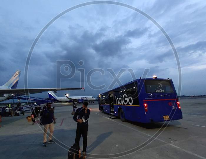 Indigo internal passenger connecting bus
