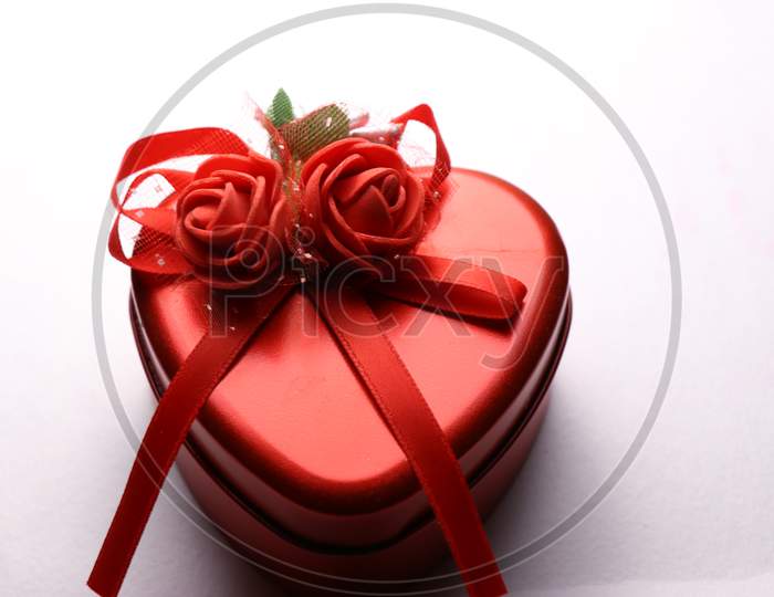 Gift Box For Special Event Like Valentine'S Day In Heart Shape