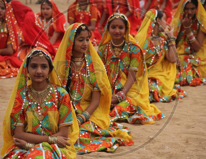 Rajasthani Woman Presenting Their Traditional Dance At Pushkar Camel Fair, Pushkar