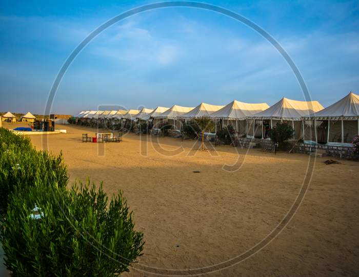 desert camping at the Sam Sand Dunes are on the outskirts of Jaisalmer rajasthan