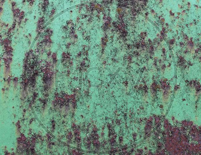 Detailed close up texture of brown and white rusty metal surfaces in high resolution