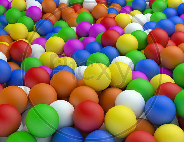 Group of Colorful Balls