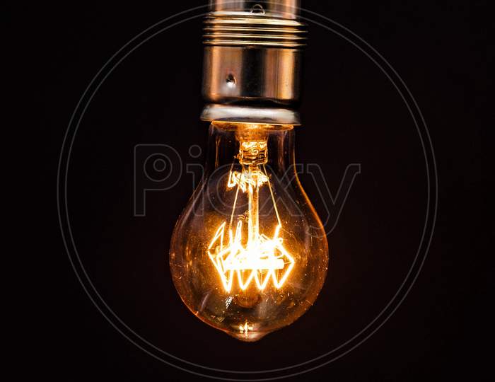 Illuminated light bulb for symbol of Idea / Creativity / Innovation