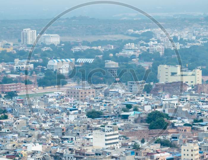 Jodhpur city  aerial view from top of Mehrangarh or Mehran Fort