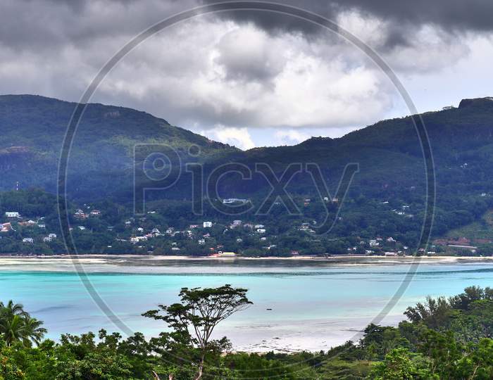 Beautiful impressions of the tropical landscape on the Seychelles islands paradise