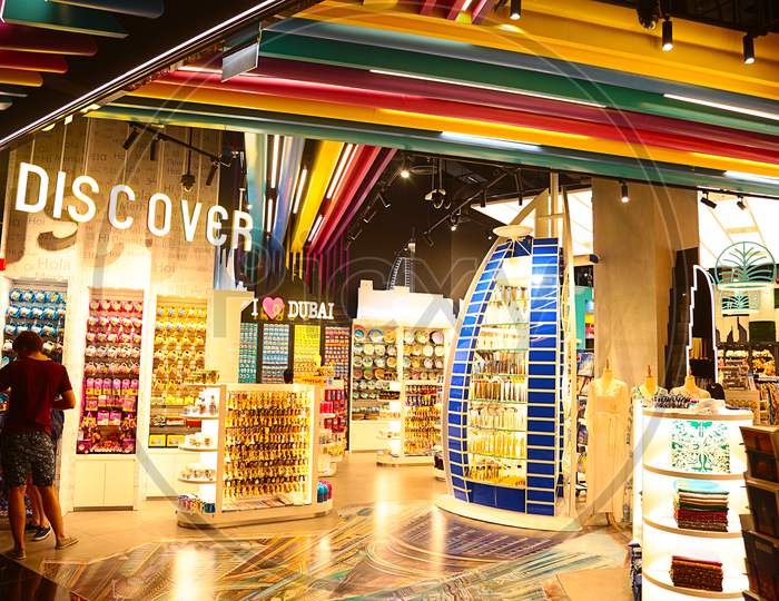 Dubai, United Arab Emirates - June 18Th, 2019: The Dubai Mall Inside View Discover Showroom - Image