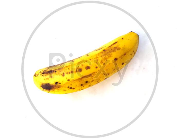 yellow fresh sweet banana isolated on white background
