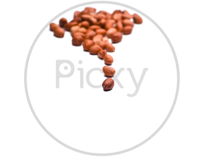 Peanuts isolated on a white background