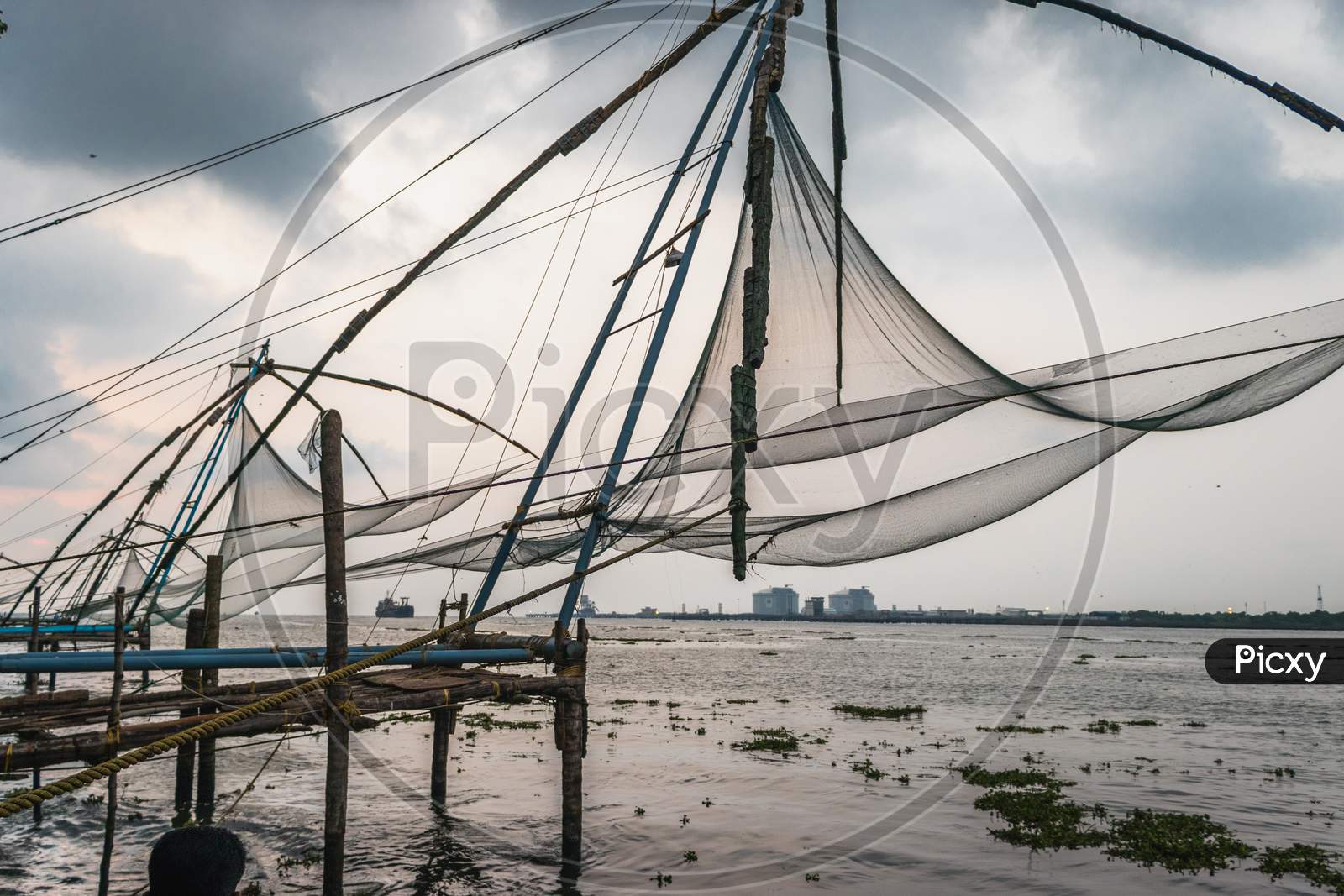 Fishing Nets Chinese At Kochi Cost With Sea