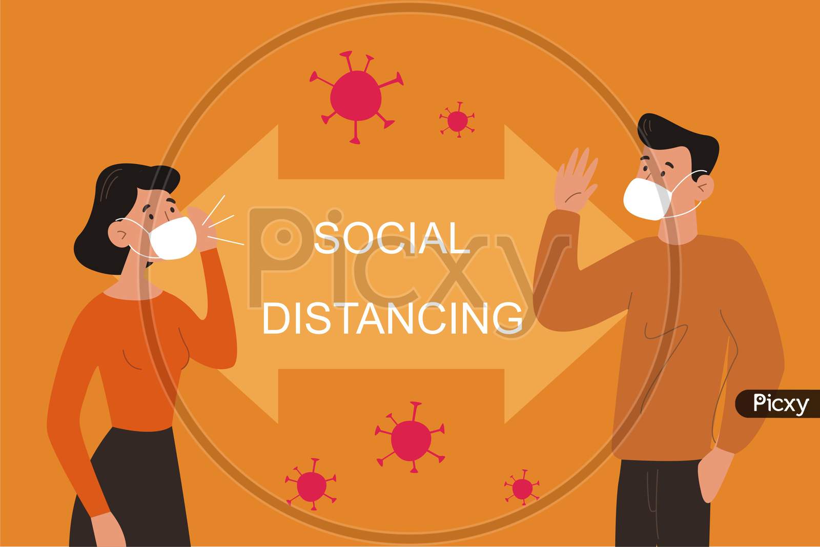 Social Distancing people