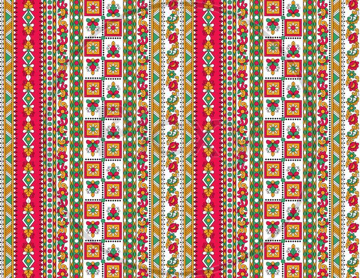 Seamless Colorful Aztec Border Background