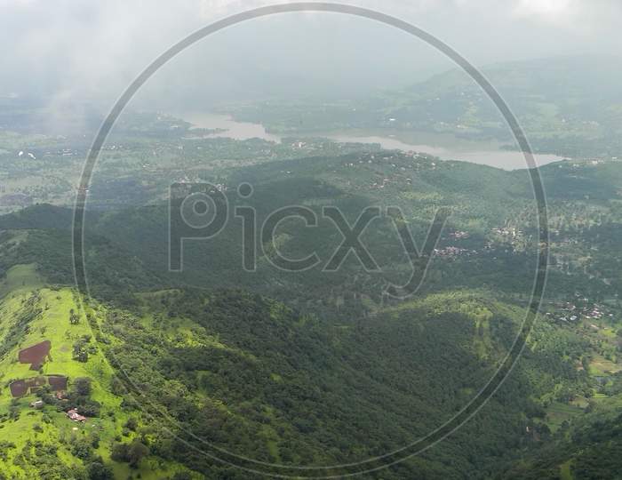 Sinhagad valley view from above