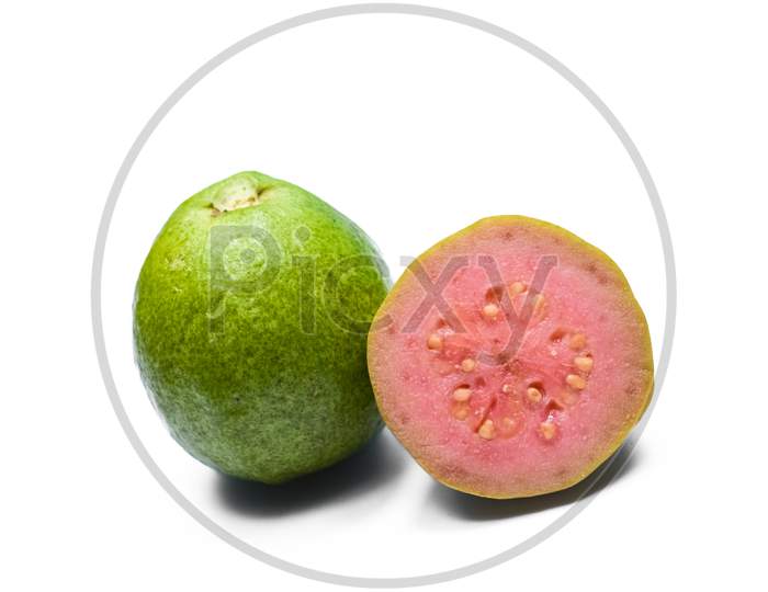 Guava fruit isolated on white background