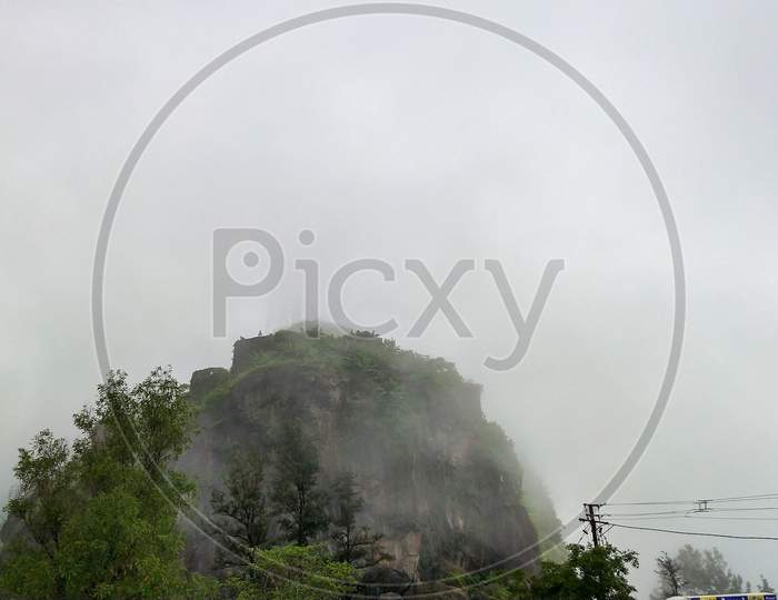 Sinhagad fort in monsoon
