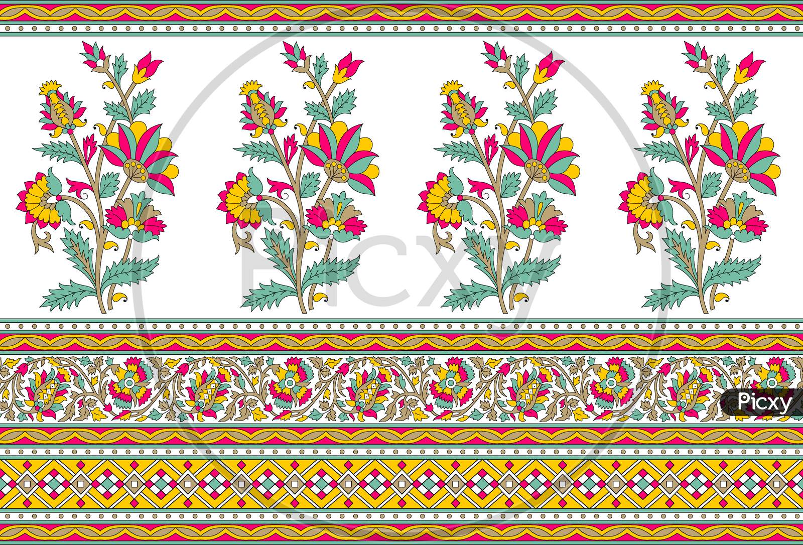 Image Of Floral Mughal Flower Border White Background HQ546217 Picxy   7b56454ef7fcd183f8a6beffef64df69 