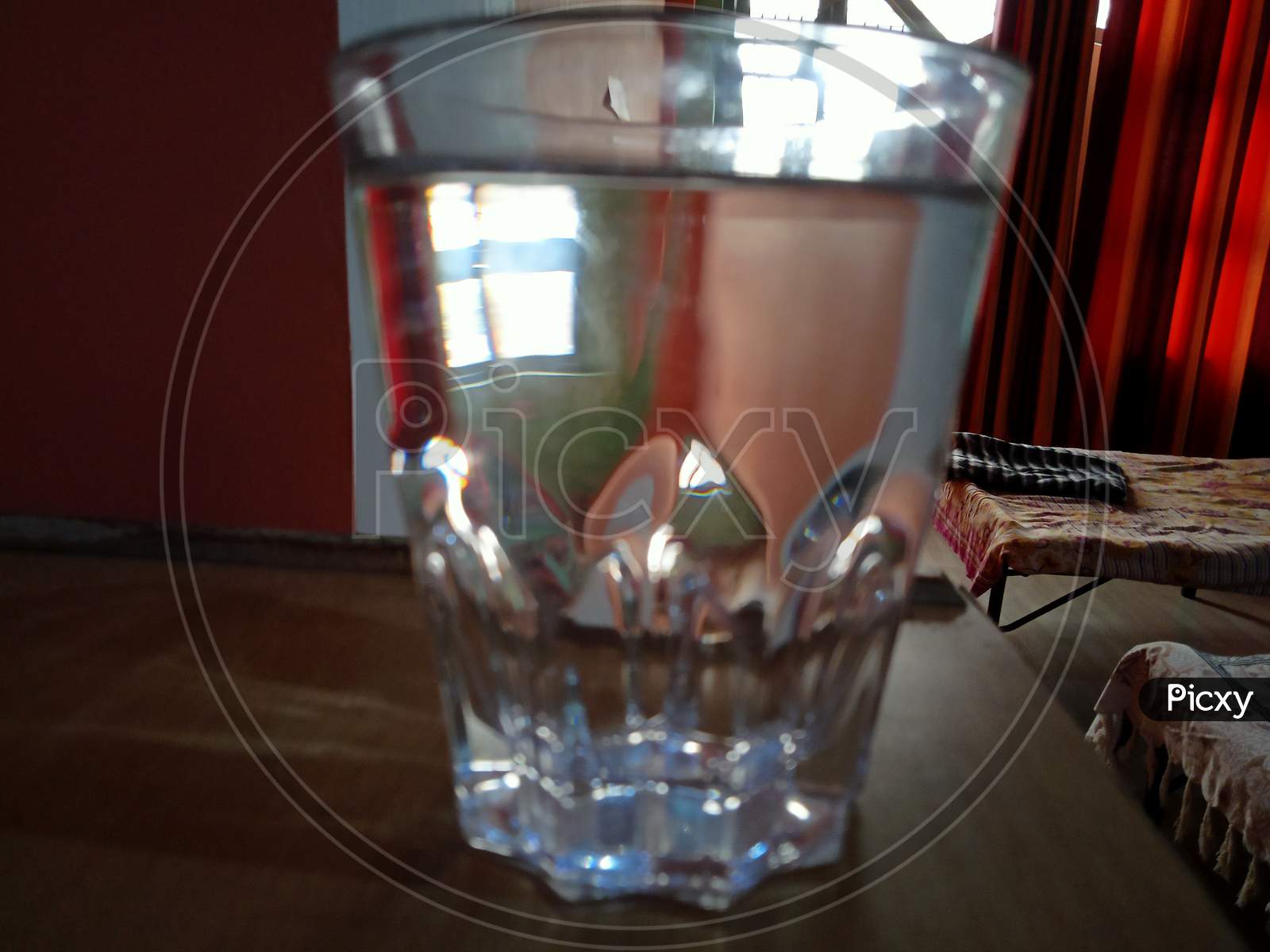 A glass full of water or Vodka