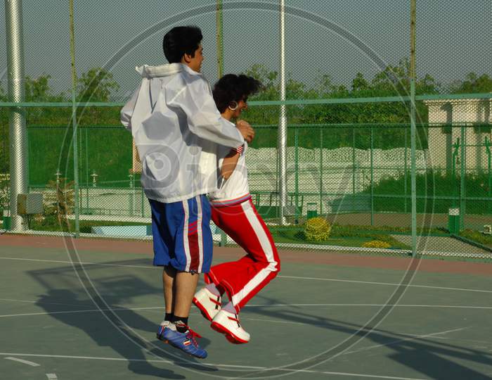 Player in the play ground