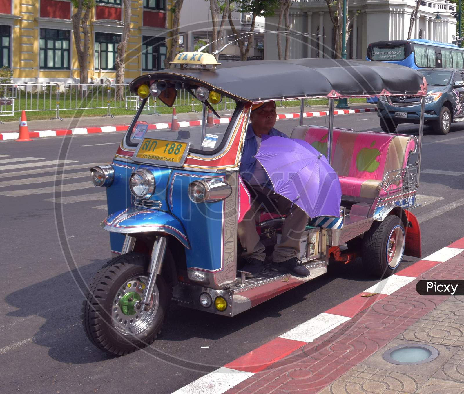 Thai traditional transport Tuk-Tuk Taxi