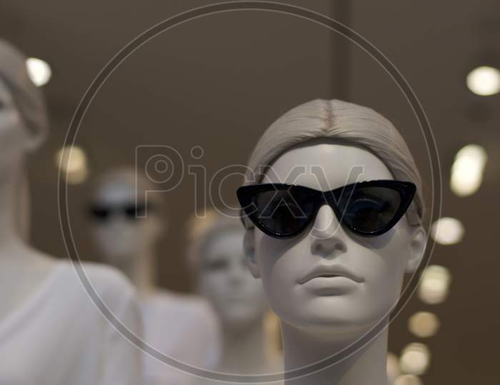 Female Like Mannequins In A Store