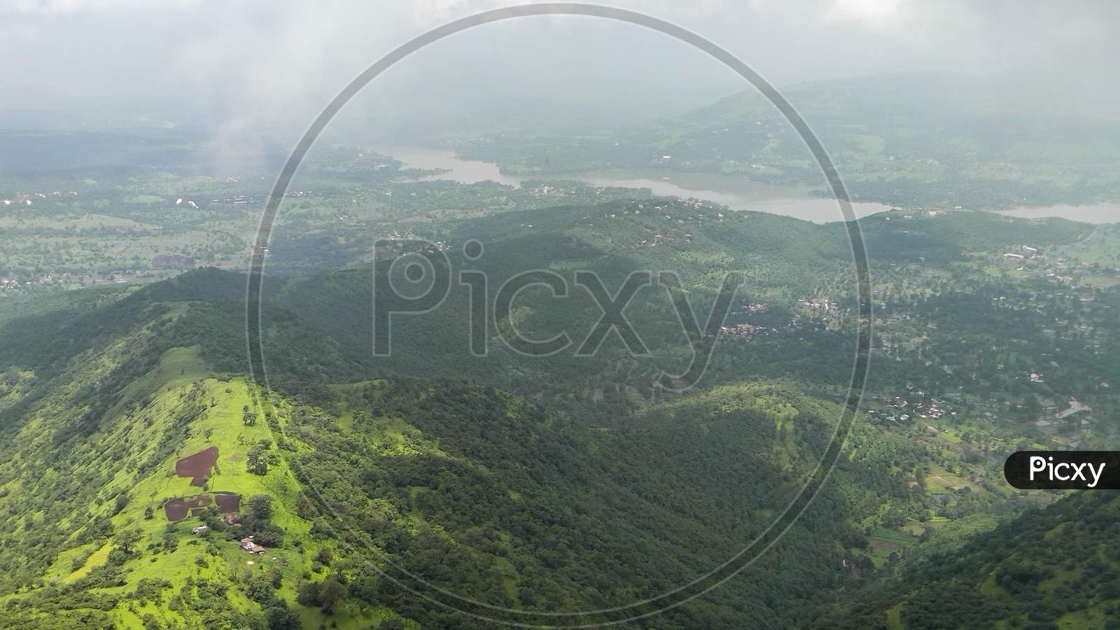 Sinhagad valley view from above