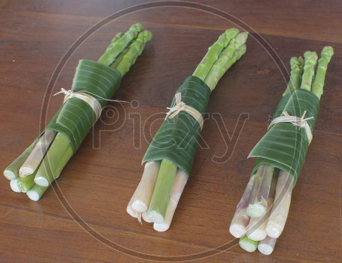 Vegetables Wrapped In Banana Leaves