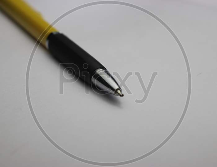 Pen Which Is Ballpoint Type On White Background