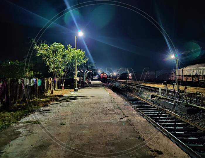 Indian Railway station platform image