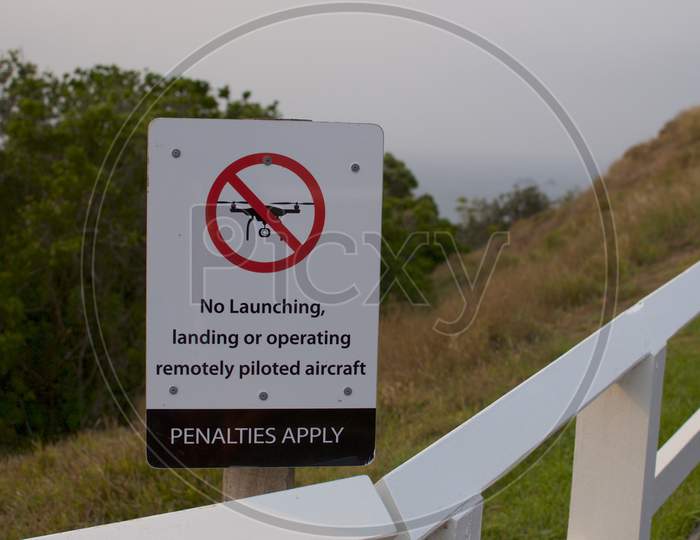 No-Launching Drone Warning Sign