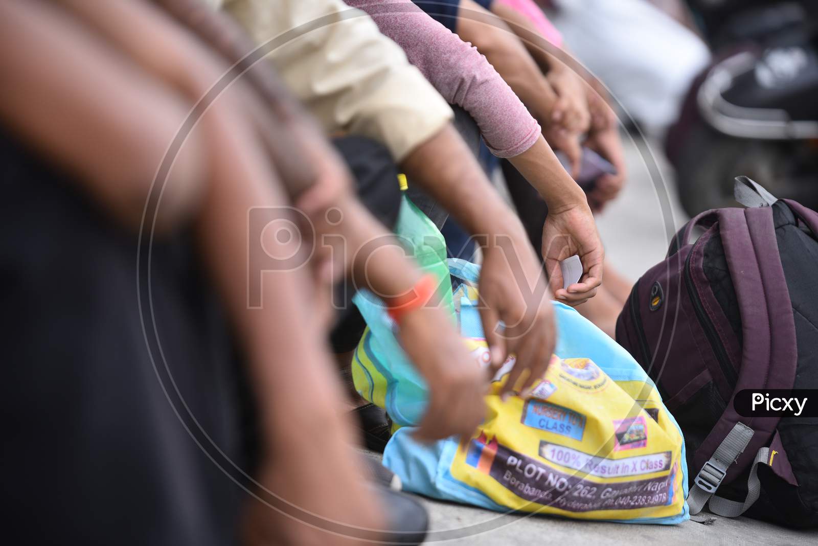 Migrant Workers from UP, Bihar and Jharkhand wait to get their registration done to board a Shramik Special Train in Secunderabad. May 19,2020, Hyderabad.