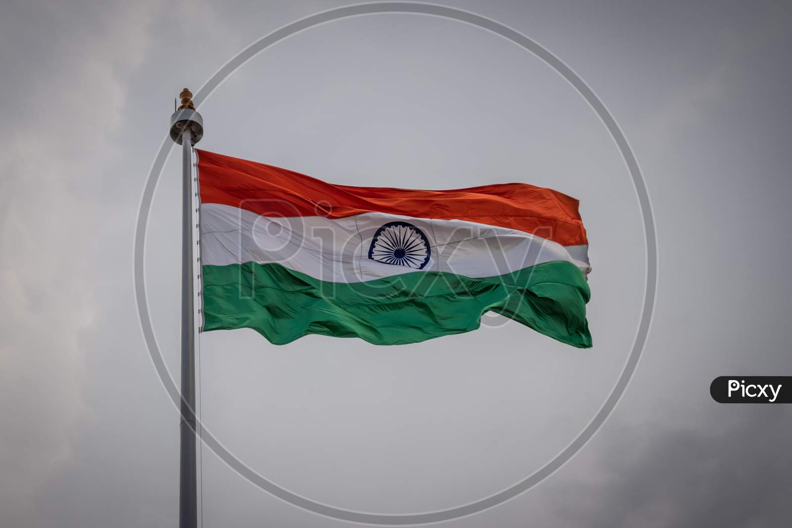 Indian National Waving Flag