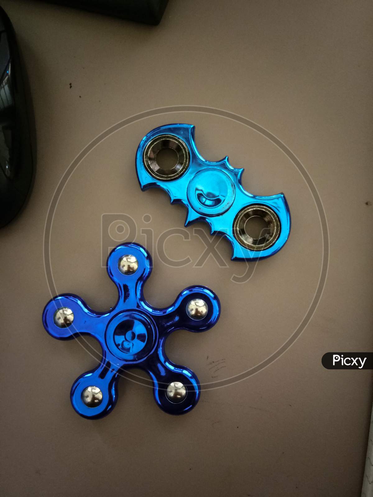 Blue and Sky blue Fidget spinner, Batman and Star shape
