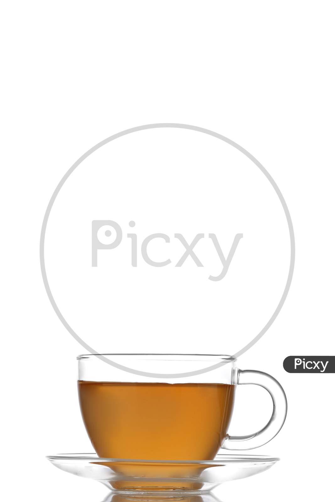 Cup Of Tea On White Background.Copy Space For The Ads