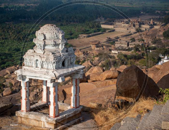 White Temple On Matanga Hill In Hampi