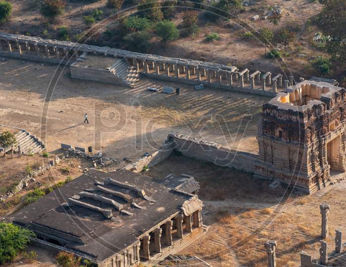 Aerial View Of Old Ruins Of Hampi