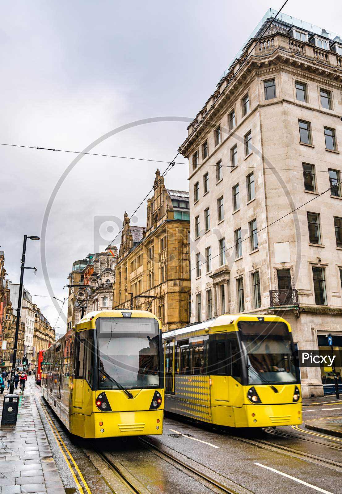 City Tram In The Centre Of Manchester, England