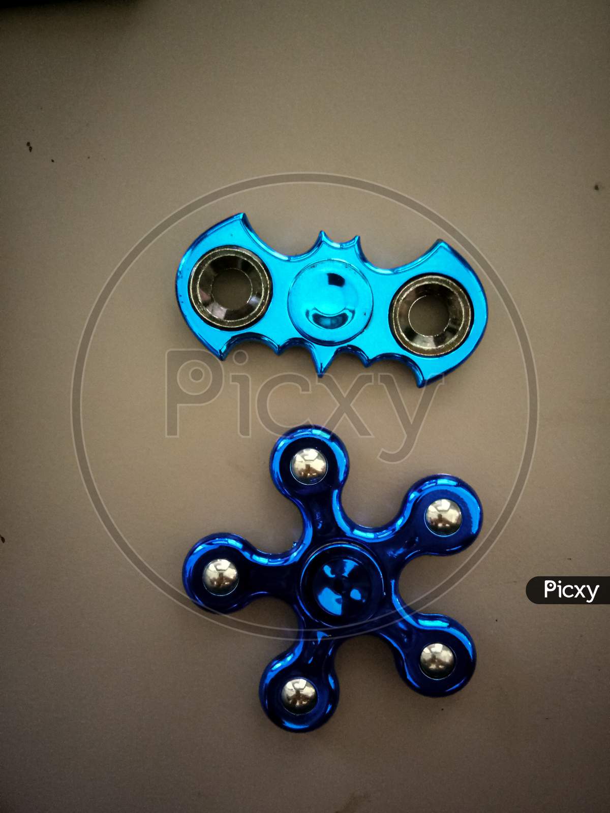 Blue and Sky blue Fidget spinner, Batman and Star shape