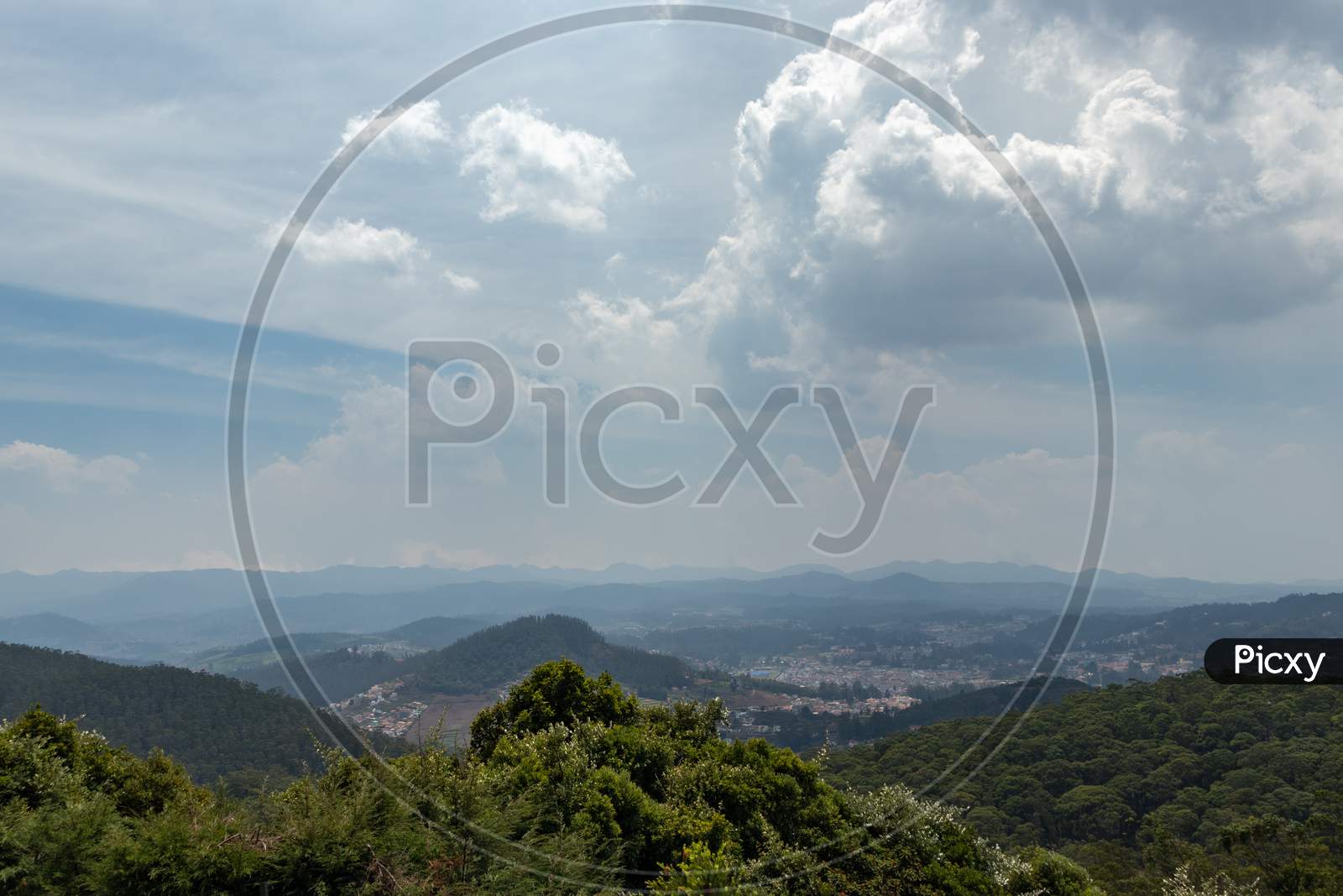 Mountain With Urban City View