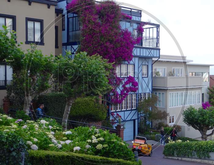 Buildings On Lombard Street In San Francisco