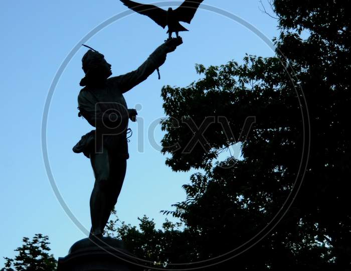 The Falconer Statue In Central Park In New York City