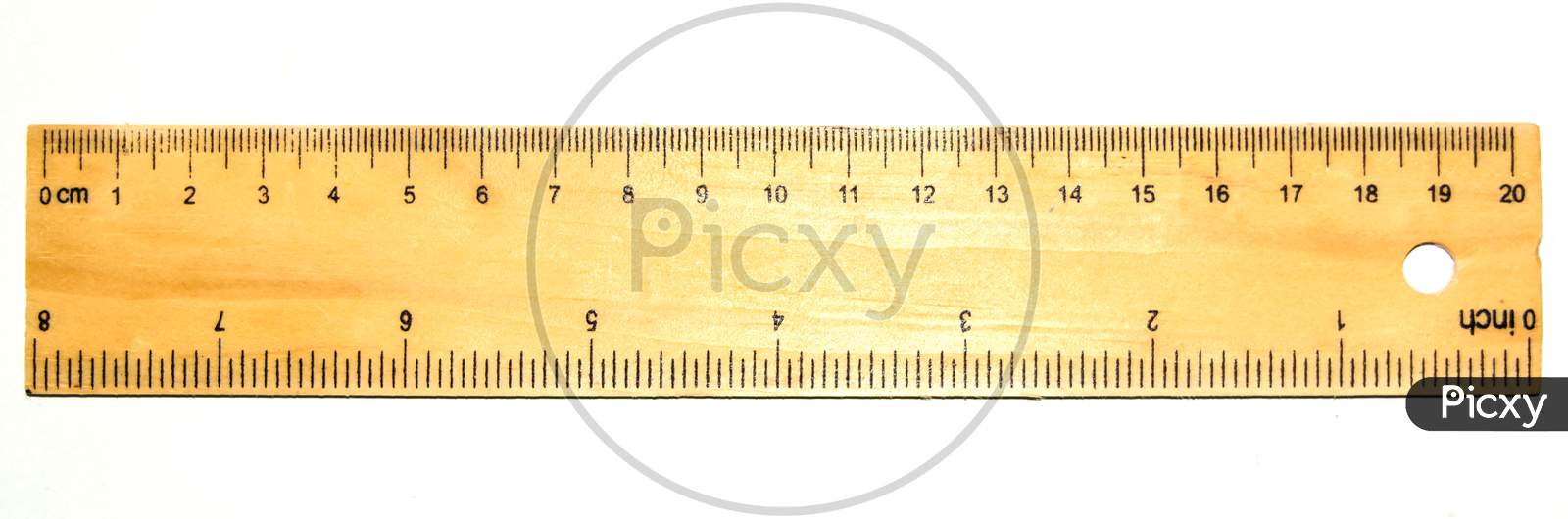 Hexagon Shaped Pencil color and Ruler on isolate white background.