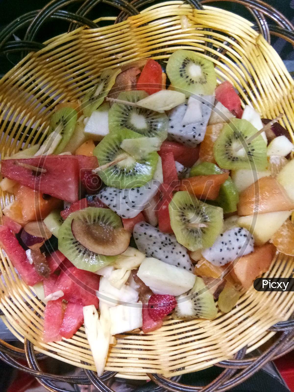 Delicious fruit dish- small fruit pieces