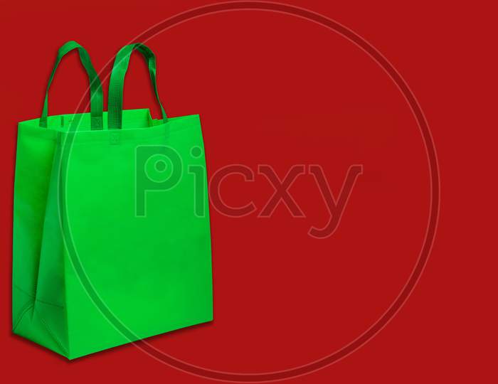 beautiful green eco friendly shopping bag