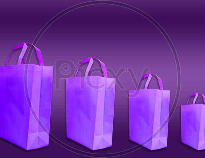 Non woven Handle loop bags on amazing background