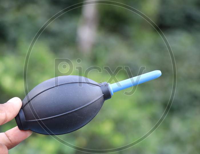 Hand Powered Air Blower Used To Clean Electronic Equipments