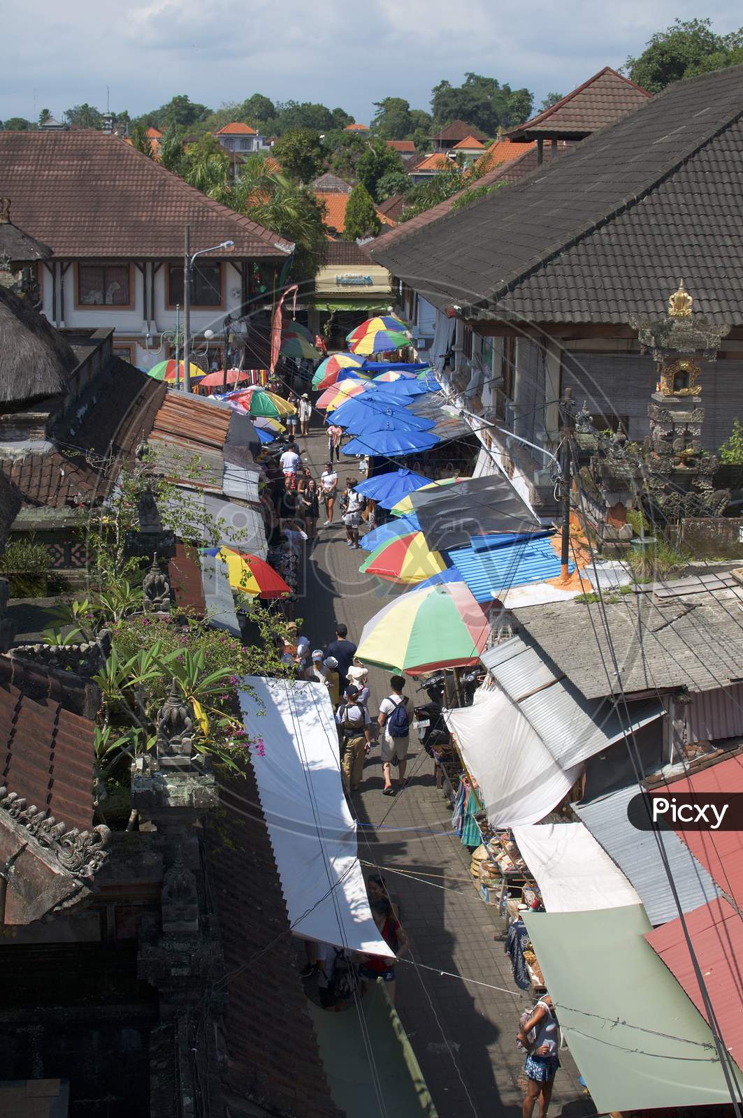 View Over The Ubud Art Market In Bali
