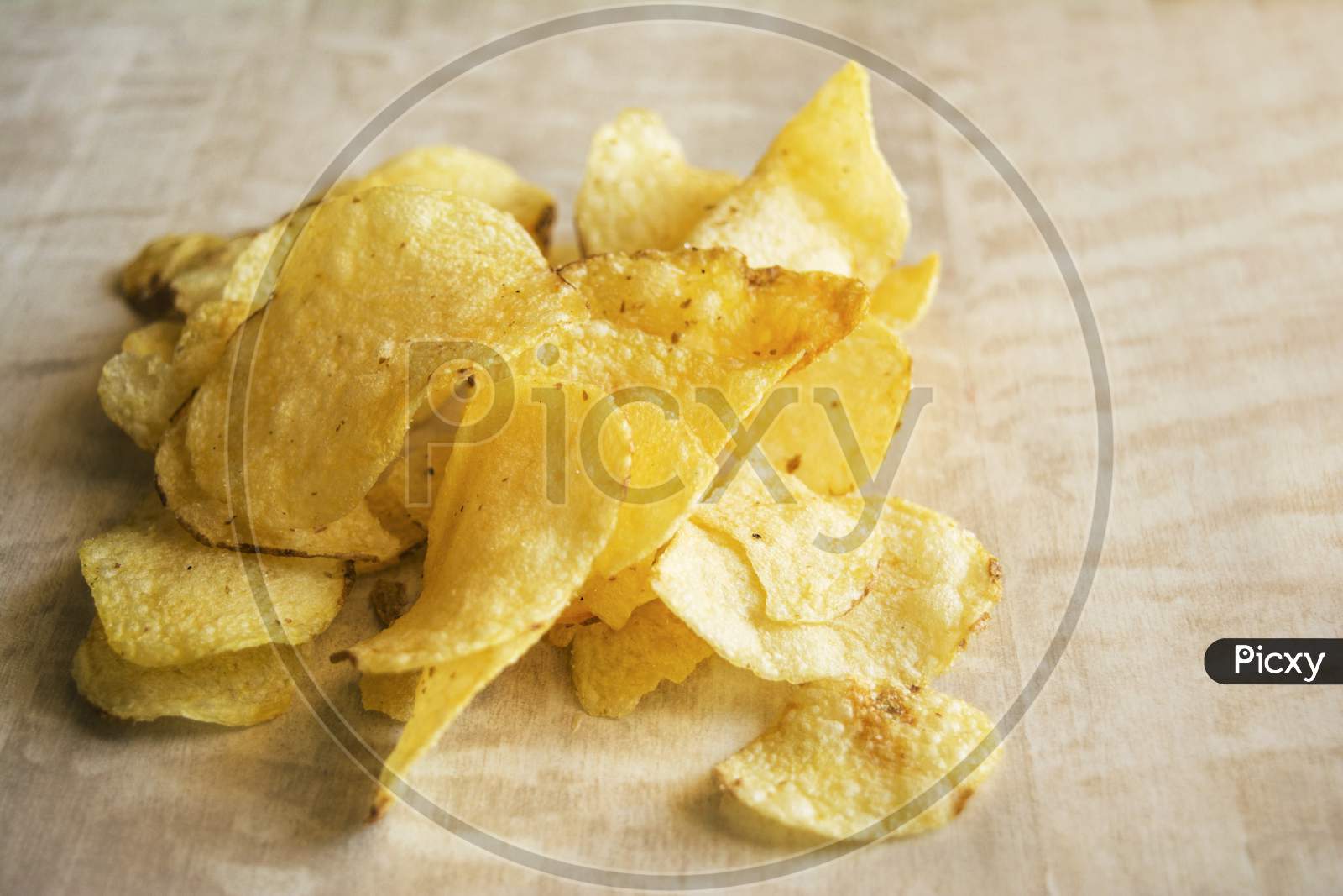 crispy Potato chips background