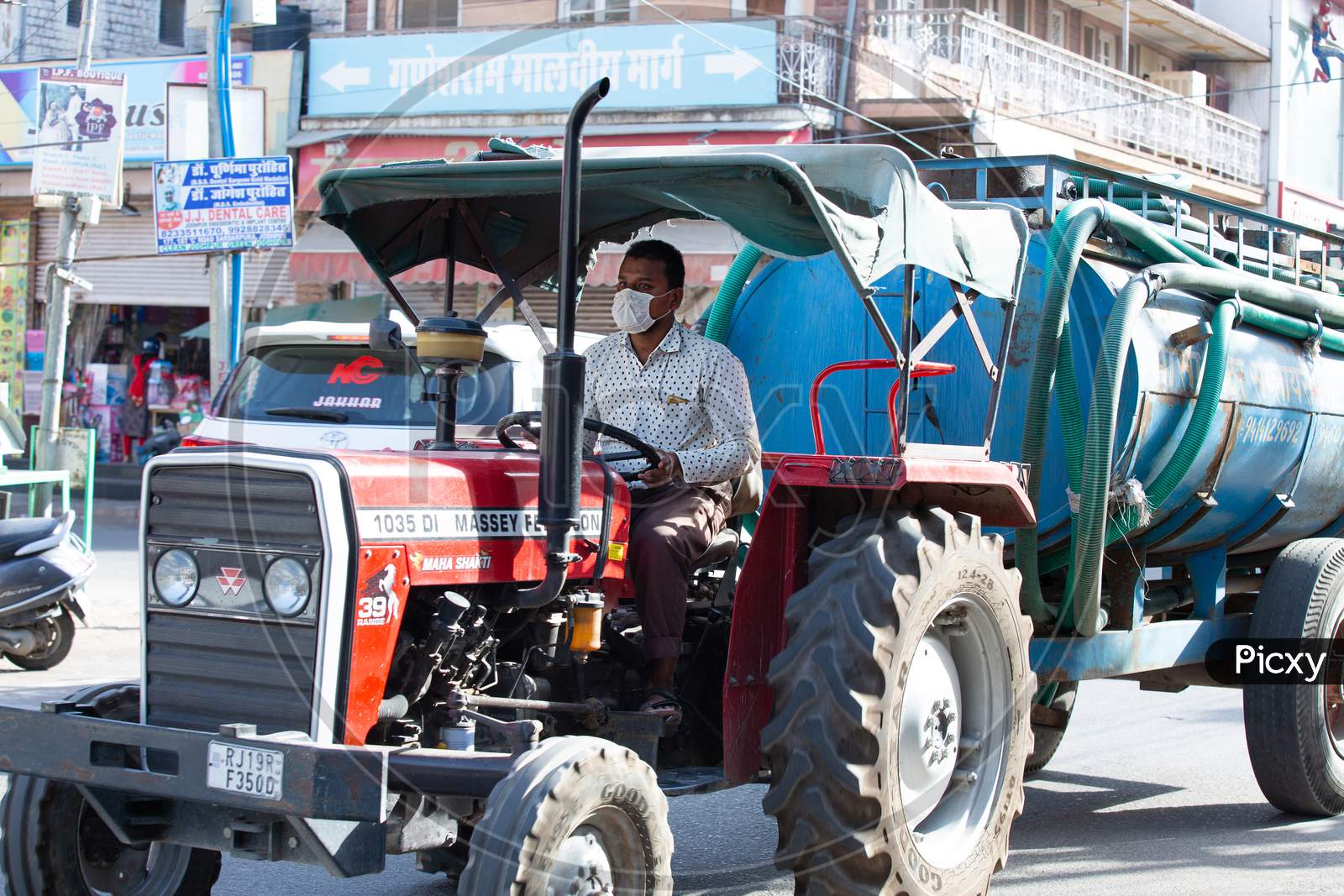 Jodhpur, Rajasthan, India - May 20 2020: People Coming Out, Transportation Started After Lock Down Restrictions Due To Covid-19 Pandemic, Back To The Normal Life With Few Safety Measure.
